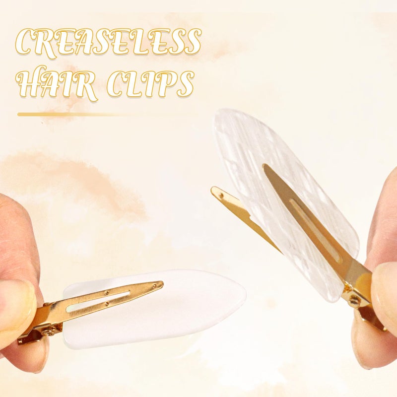 FEINIGESI 12PCS/6Cards No Bend Hair Clips Bridesmaid Creaseless Acrylic Resin Flat Clip Acetate Bridesmaid Hair Clips Hair Setting Clips for Bridesmaid Gift Proposal Box (White) - Image 4